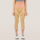 Hübsche Ostern-/Frühjahrsblumen Capri Leggings (Vorderseite)