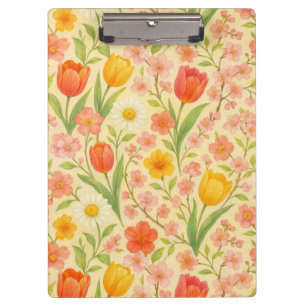 Hübsche Ostern-/Frühjahrsblumen Klemmbrett