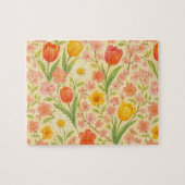 Hübsche Ostern-/Frühjahrsblumen Puzzle (Horizontal)