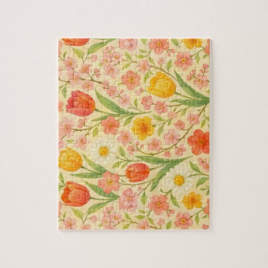 Hübsche Ostern-/Frühjahrsblumen Puzzle (Vertikal)
