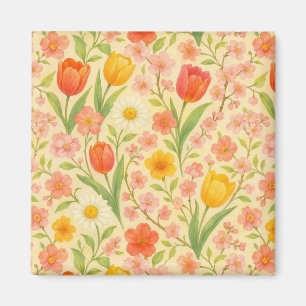 Hübsche Ostern-/Frühjahrsblumenmuster Magnet