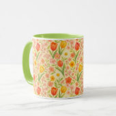 Hübsche Ostern-/Frühling Blumenmuster Tasse (Vorderseite Links)