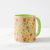 Hübsche Ostern-/Frühling Blumenmuster Tasse (VorderseiteRechts)