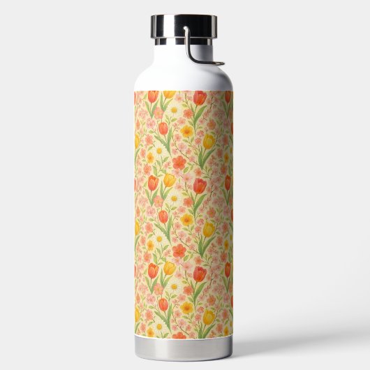 Hübsche Ostern-/Frühling-musterblumen Trinkflasche (links)