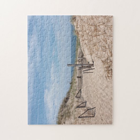 Hübsche Ozeanszene am Rennen-Punkt auf Cape Cod Puzzle (Vertikal)