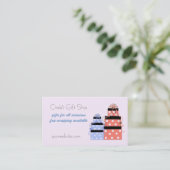 Hübsche Packages Geschenkladen Visitenkarte (Stehend Vorderseite)