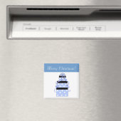 Hübsche Packungen mit den Punkten Blau und Weiß Po Magnet (In Situ (Geschirrspüler))