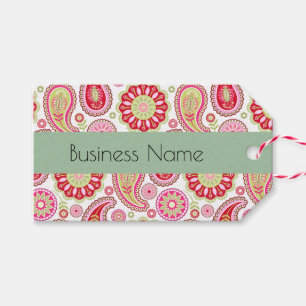 Hübsche Paisley Custom Business Tags Geschenkanhänger