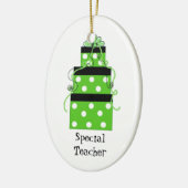 Hübsche Pakete für einen Sonderlehrer Keramikornament (Links)