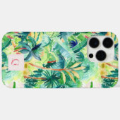 Hübsche Palmen Grünflächen | Anfangsmonogramm Case-Mate iPhone Hülle (Rückseite (Horizontal))