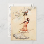 Hübsche Pandora öffnet ihre Box Postkarte (Vorne/Hinten)