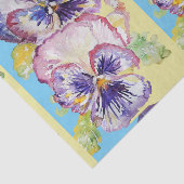Hübsche Pansy Blume Blumenpastellfarben Blaues Mus Seidenpapier (Ausschnitt)