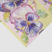 Hübsche Pansy Blume Blumenpastellfarben Pink Muste Seidenpapier (Ausschnitt)