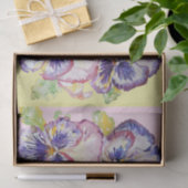 Hübsche Pansy Blume Blumenpastellfarben Pink Muste Seidenpapier (Geschenk)