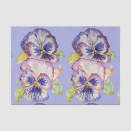 Hübsche Pansy Blume Floral Lavendel Muster Seidenpapier
