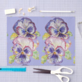 Hübsche Pansy Blume Floral Lavendel Muster Seidenpapier (Handwerk)