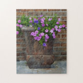 Hübsche Pansy Blume Planter Blumenpuzzle Puzzle (Vertikal)