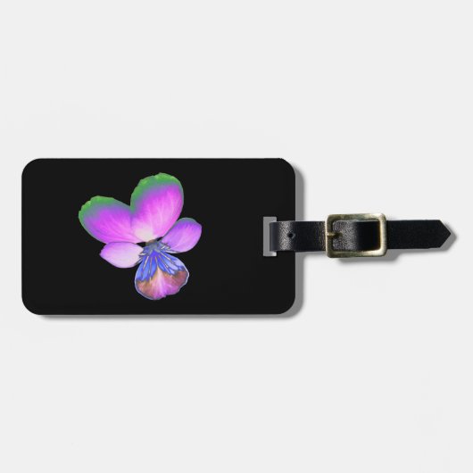 Hübsche Pansy Custom Luggage Tag Gepäckanhänger (Vorderseite horizontal)