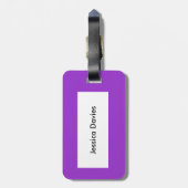 Hübsche Pansy Custom Luggage Tag Gepäckanhänger (Rückseite vertikal)
