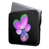 Hübsche Pansy-Laptop-Tasche Laptopschutzhülle (Vorderseite Links)