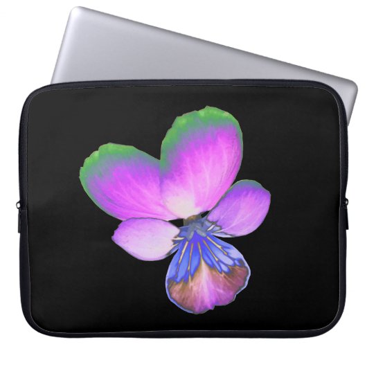 Hübsche Pansy-Laptop-Tasche Laptopschutzhülle (Vorderseite)