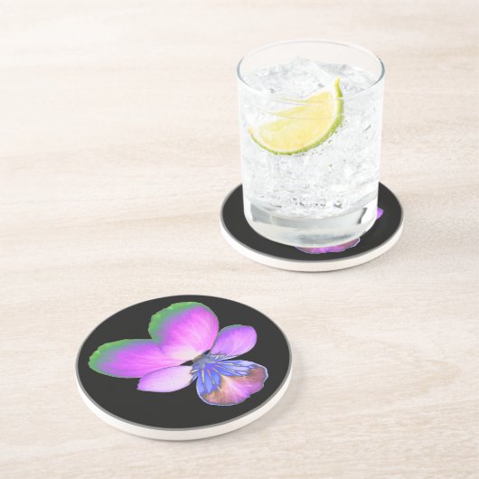 Hübsche Pansy Untersetzer (Seite)