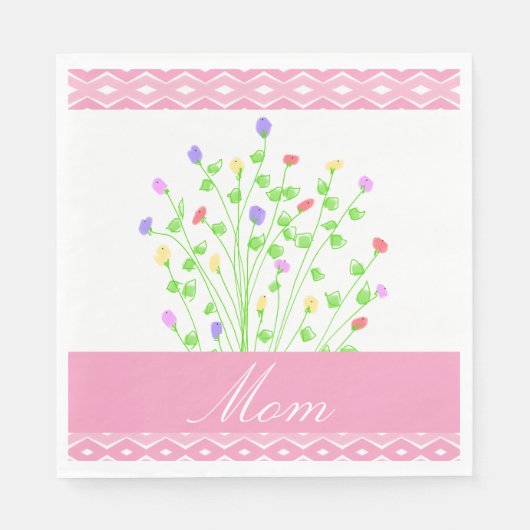 Hübsche Papierbücher für die Mama Serviette (Vorderseite)