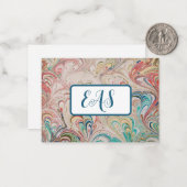 Hübsche Papiernotizen mit Monogramm Mitteilungskarte (Vorderseite/Rückseite Beispiel)