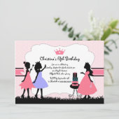 Hübsche Party Einladungen von Diva Birthday Girl (Stehend Vorderseite)