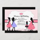 Hübsche Party Einladungen von Diva Birthday Girl (Vorne/Hinten)