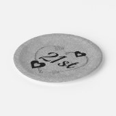 Hübsche Party Teller 21. (Schrägansicht)