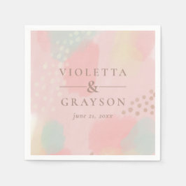 Hübsche Pasta Rosa Moderne Kunst Serviette