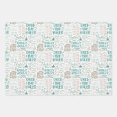 Hübsche Pasta Weihnachten Weihnachten Weihnachten Geschenkpapier Set (Vorderseite 3)