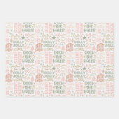 Hübsche Pasta Weihnachten Weihnachten Weihnachten Geschenkpapier Set (Vorderseite)