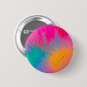 Hübsche Pastel Abstrakt gefärbt Button (Vorne & Hinten)
