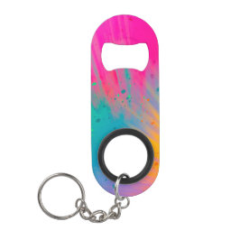 Hübsche Pastel Abstrakt gefärbt Mini Flaschenöffner