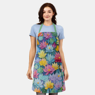 Hübsche Pastel-Aquarellfarben gestrichene Blume Schürze