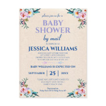 Hübsche Pastel Boho Floral Baby Dusche per Post