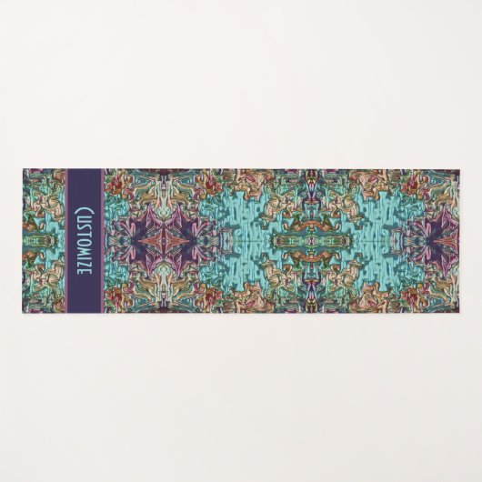 Hübsche Pastel Boho Fun Custom Abstrakt Modern Yogamatte (Vorderseite (Horizontal))