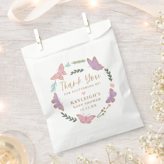 Hübsche Pastel Butterfells Circle Frame Vielen Dan Geschenktütchen (Ausgeschnitten)