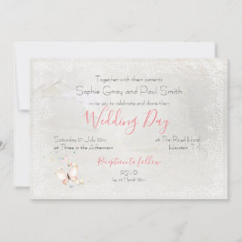 Hübsche Pastel-Butterflies-Hochzeit Einladung