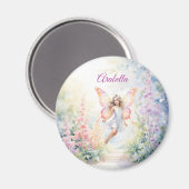 Hübsche Pastel Butterfly Faia im Blumengarten Magnet (Vorderseite/Rückseite)