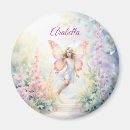 Hübsche Pastel Butterfly Faia im Blumengarten Magnet