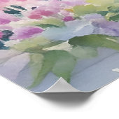 Hübsche Pastel Butterfly Faia im Blumengarten Poster (Ecke)