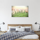 Hübsche Pastel Charolais Rinder auf Weiden Leinwanddruck (Insitu (Schlafzimmer))