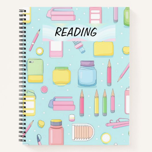 HÜBSCHE PASTEL COLORED SCHOOL-ANGEBOTE NOTIZBLOCK (Vorderseite)