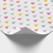 Hübsche Pastel F-15E Kampfflugzeug-Muster Geschenkpapier (Ecke)