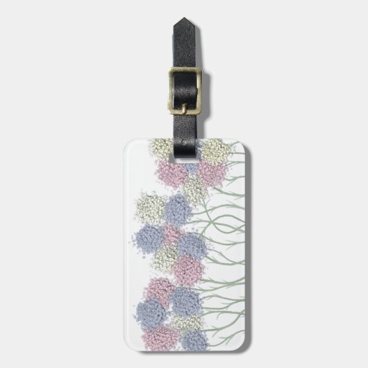 Hübsche Pastel-farbige Blume Gepäckanhänger (Vorderseite vertikal)