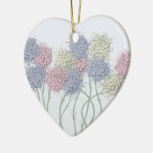 Hübsche Pastel-farbige Blume Keramikornament (Links)