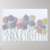 Hübsche Pastel-farbige Blume Poster (Vorne)